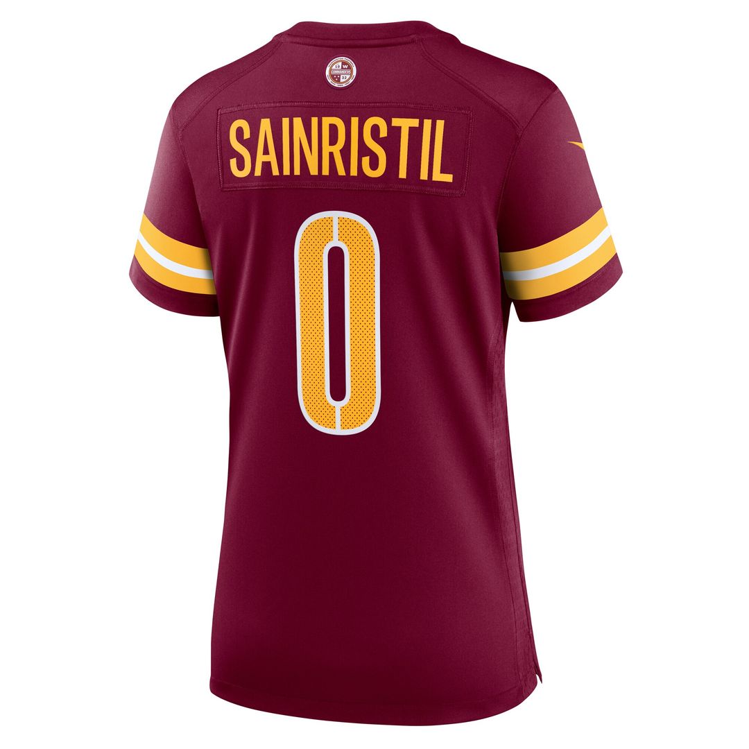 Mike Sainristil Washington Commanders Nike Women's Team Game Jersey - Burgundy Official NFL Team Apparel Football Fan Gear