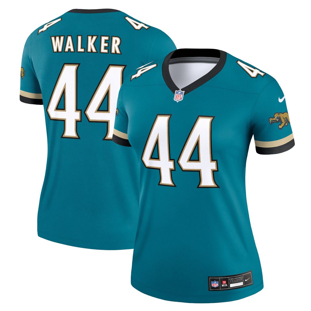 Travon Walker Jacksonville Jaguars Nike Women's Alternate Legend Player Performance Top - Prowler Throwback Teal NFL Fan Gear Popular Style
