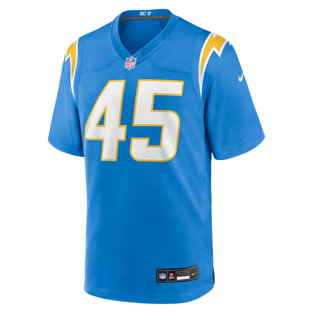 Tuli Tuipulotu Los Angeles Chargers Nike Team Game Jersey - Powder Blue Official NFL Team Apparel Football Fan Gear