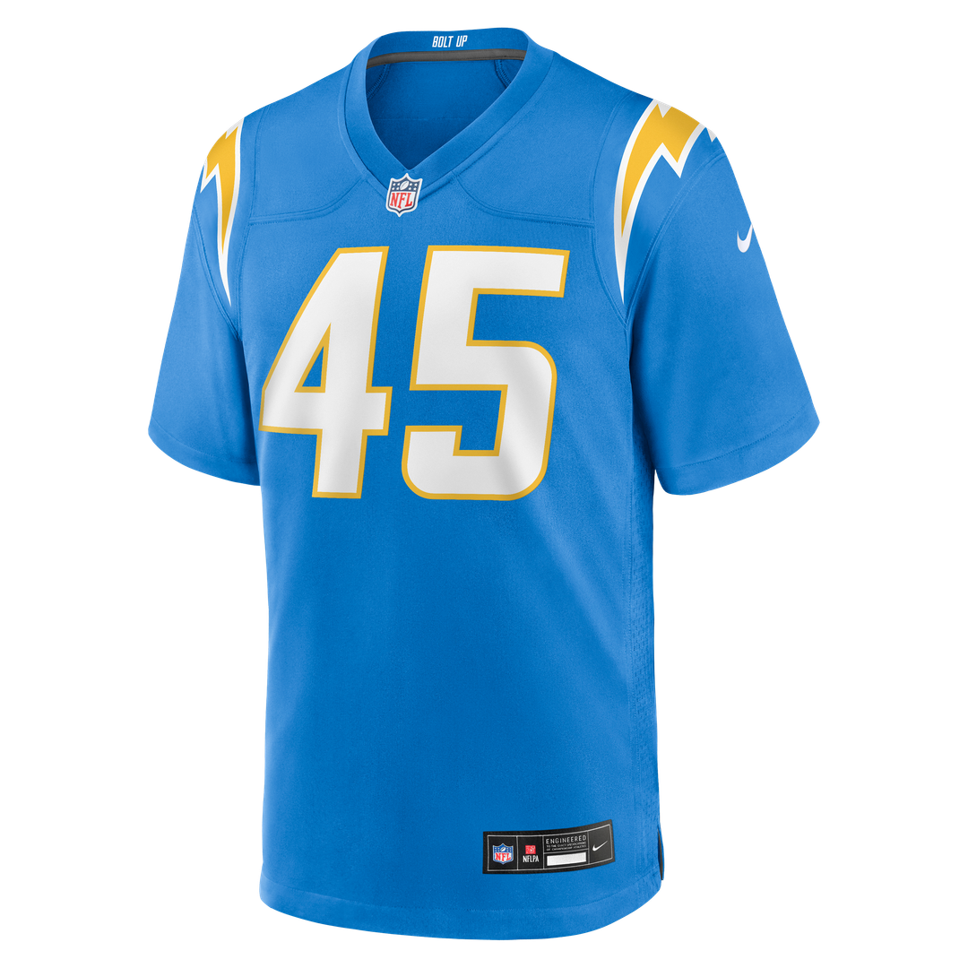 Tuli Tuipulotu Los Angeles Chargers Nike Team Game Jersey - Powder Blue Official NFL Team Apparel Football Fan Gear