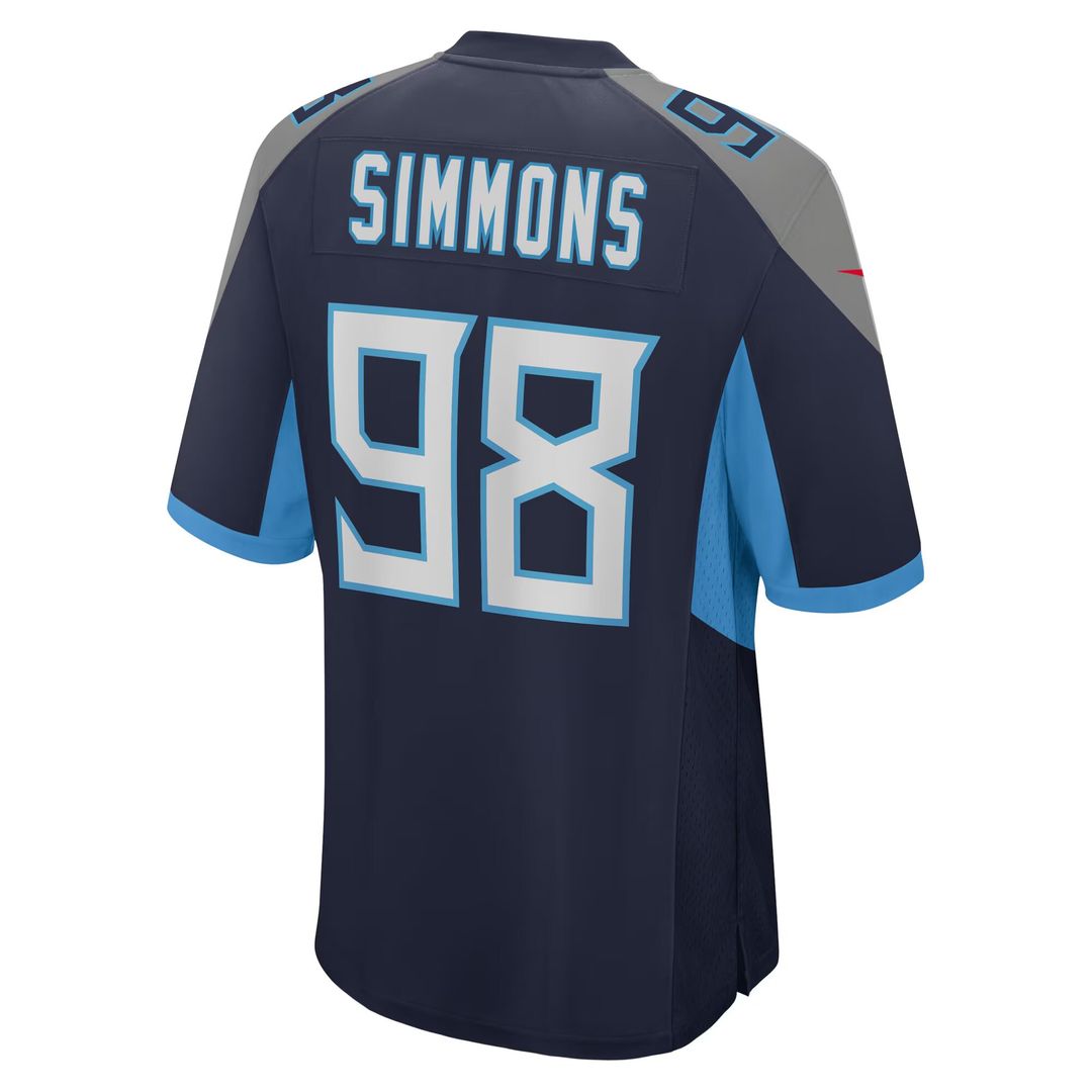 Jeffery Simmons Tennessee Titans Nike Youth Game Jersey - Navy Official NFL Team Apparel Football Fan Gear