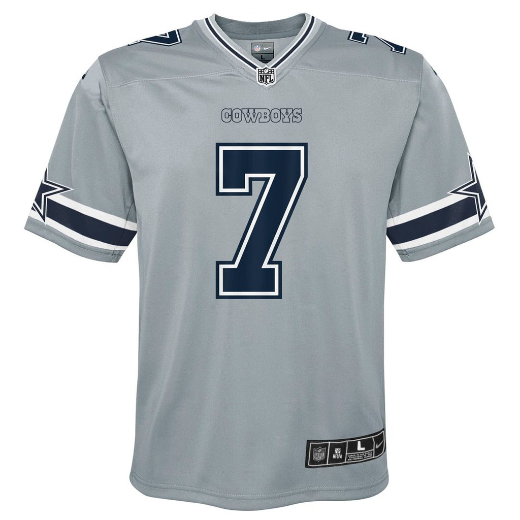 Trevon Diggs Dallas Cowboys Nike Youth Inverted Game Jersey - Silver Official NFL Team Apparel Football Fan Gear