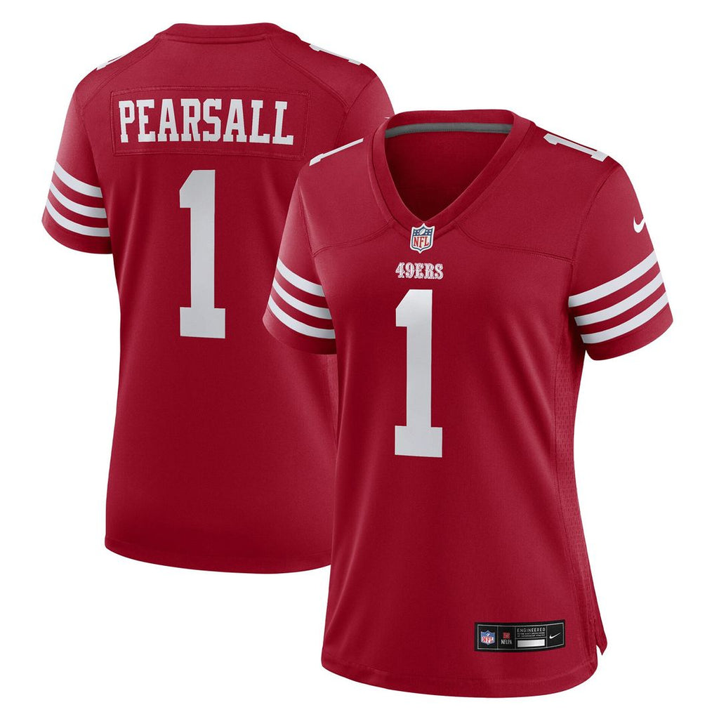 Ricky Pearsall San Francisco 49ers Nike Women's Team Game Jersey - Scarlet Official NFL Team Apparel Football Fan Gear
