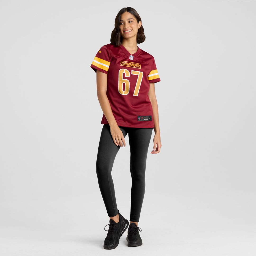 Nick Allegretti Washington Commanders Nike Women's Game Jersey - Burgundy Official NFL Team Apparel Football Fan Gear