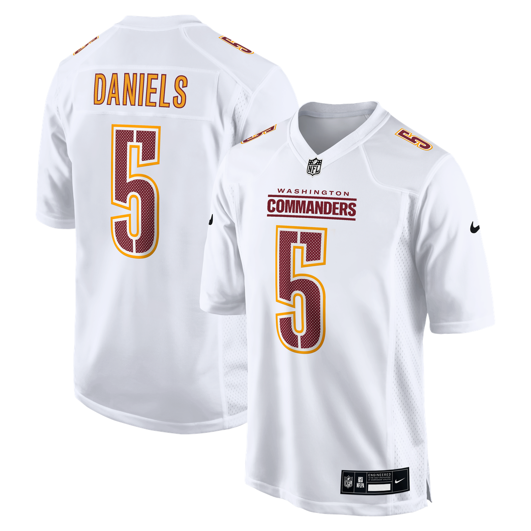 Jayden Daniels Washington Commanders Nike Fashion Jersey - Tundra White Official NFL Team Apparel Football Fan Gear