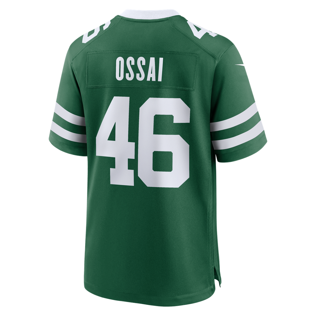 Joseph Ossai New York Jets Nike Team Game Jersey - Legacy Green Official NFL Team Apparel Football Fan Gear