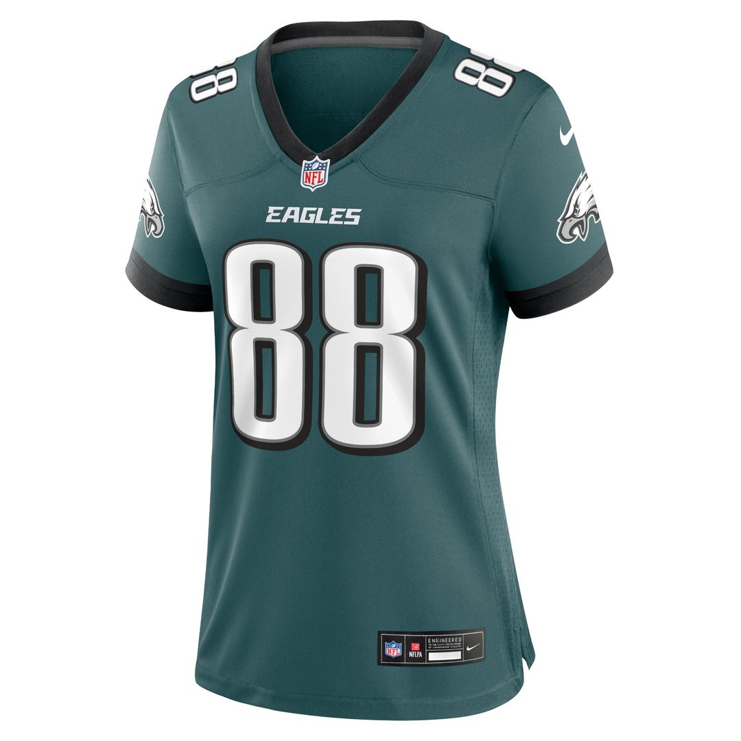 Dallas Goedert Philadelphia Eagles Nike Women's Team Game Jersey - Midnight Green Official NFL Team Apparel Football Fan Gear
