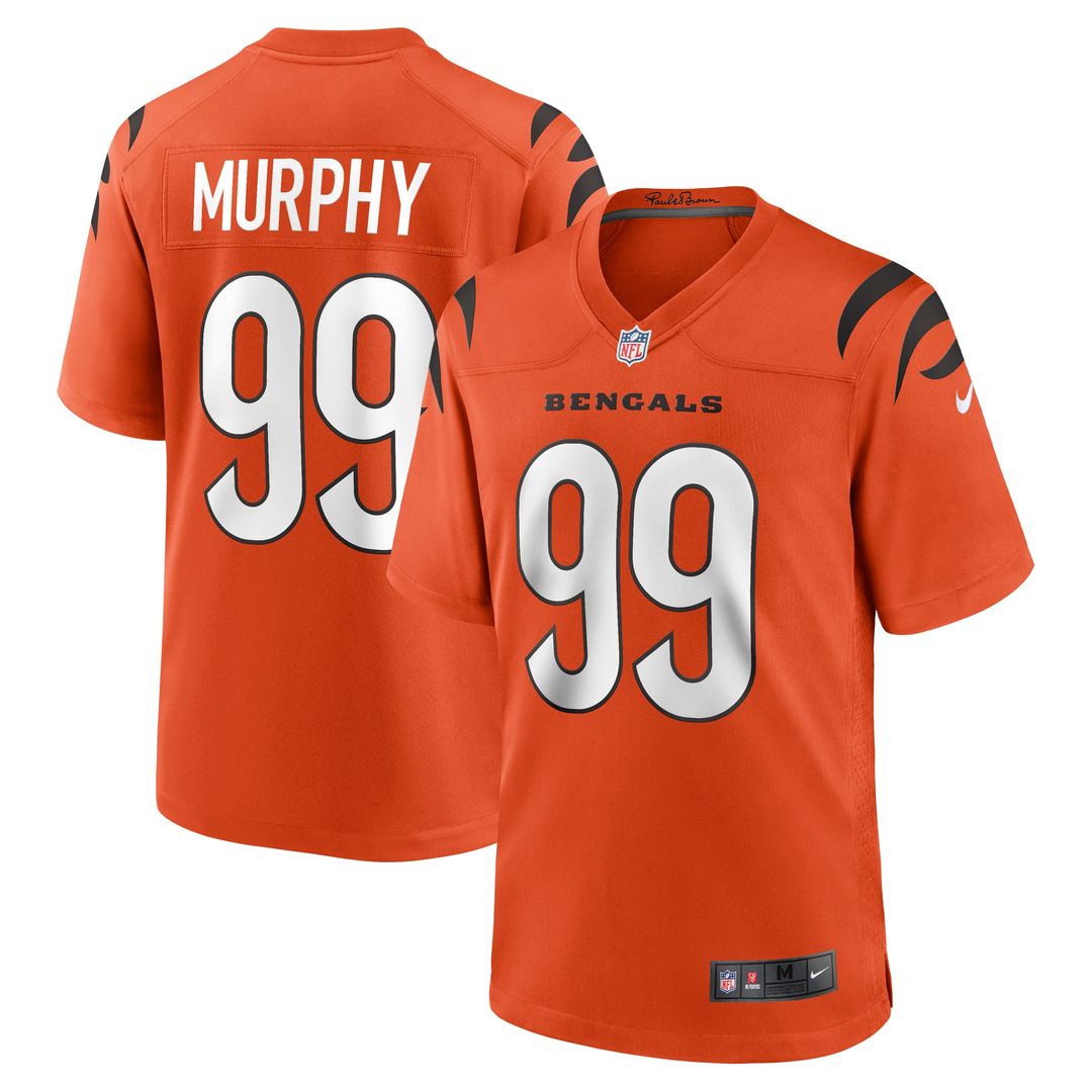 Myles Murphy Cincinnati Bengals Nike Alternate Game Jersey - Orange Official NFL Team Apparel Football Fan Gear