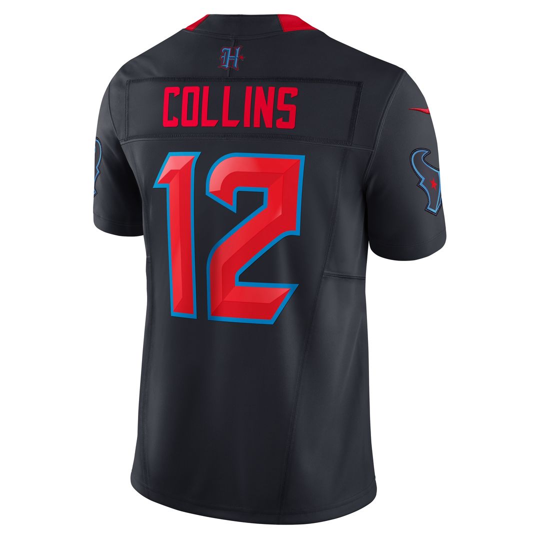 Nico Collins Houston Texans Nike Alternate 2 Vapor F.U.S.E. Limited Jersey - Navy Official NFL Team Apparel Football Fan Gear