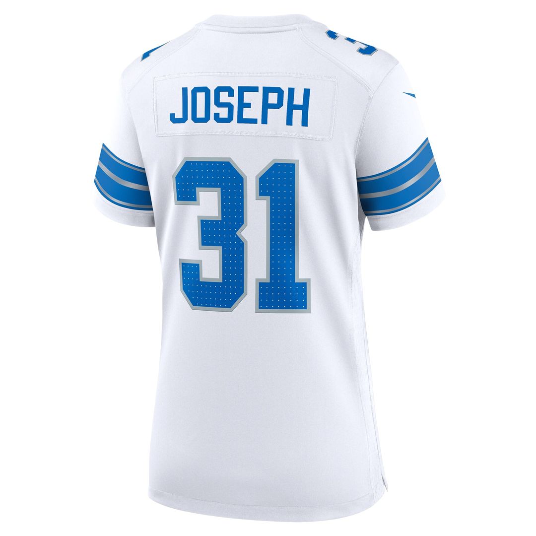 Kerby Joseph Detroit Lions Nike Women's Game Jersey - White Official NFL Team Apparel Football Fan Gear
