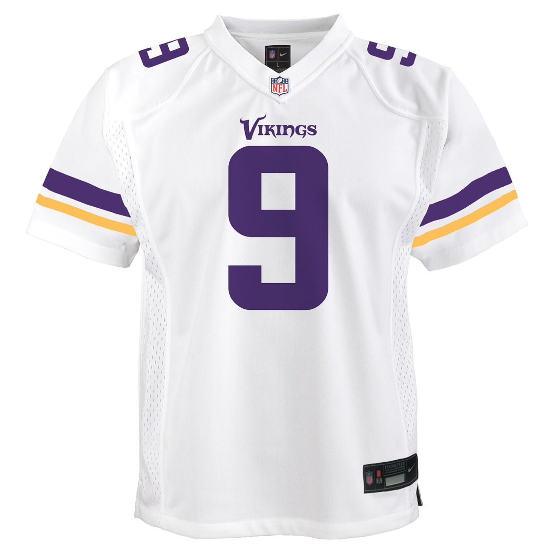 J.J. McCarthy Minnesota Vikings Nike Youth Game Jersey - White Official NFL Team Apparel Football Fan Gear