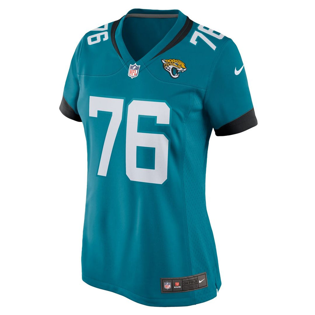 Ezra Cleveland Jacksonville Jaguars Nike Women's Game Jersey - Teal Official NFL Team Apparel Football Fan Gear