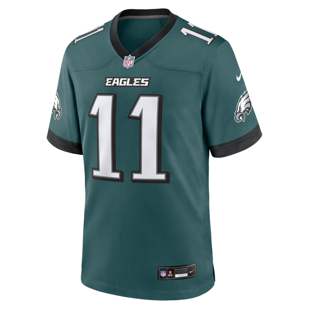 A.J. Brown Philadelphia Eagles Nike Team Game Jersey - Midnight Green Official NFL Team Apparel Football Fan Gear