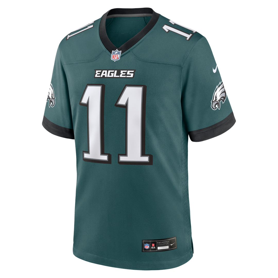 A.J. Brown Philadelphia Eagles Nike Team Game Jersey - Midnight Green Official NFL Team Apparel Football Fan Gear