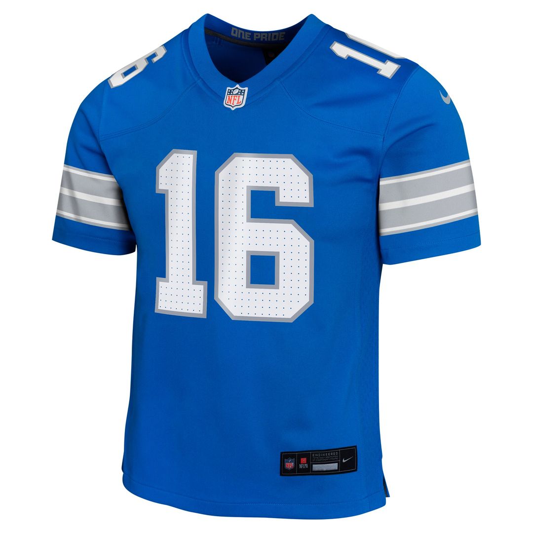 Jared Goff Detroit Lions Nike Youth Game Jersey - Blue Official NFL Team Apparel Football Fan Gear