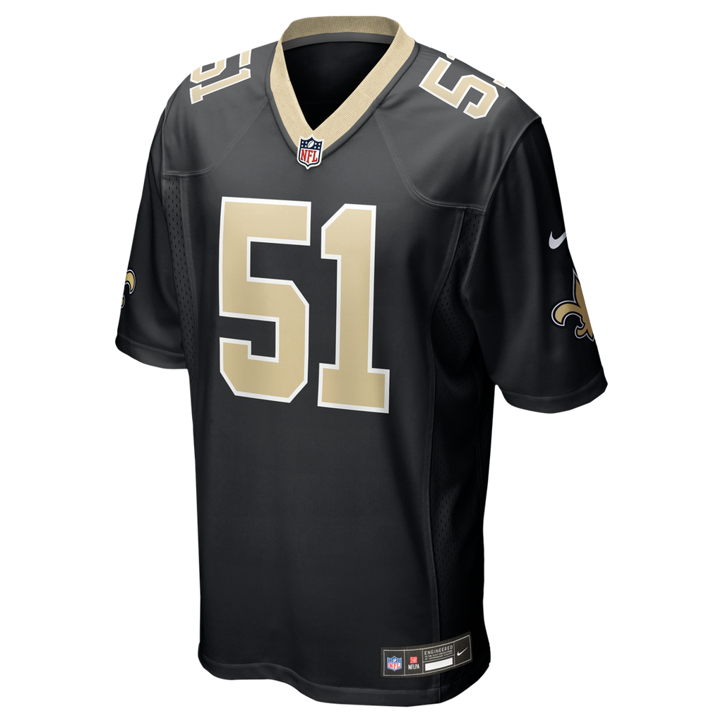 Jonathan Vilma New Orleans Saints Nike Game Retired Player Jersey - Black Official NFL Team Apparel Football Fan Gear