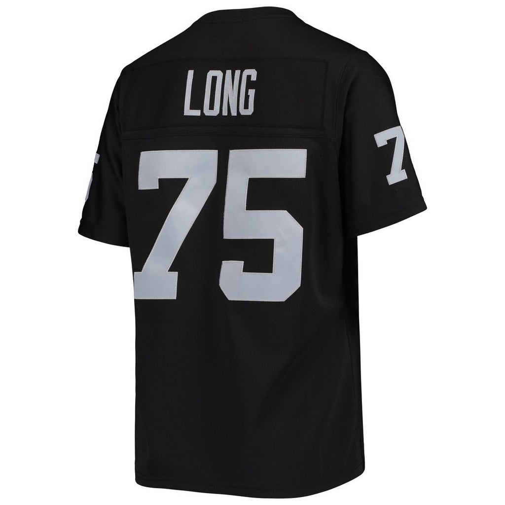 Howie Long Las Vegas Raiders Mitchell & Ness Women's Legacy Replica Player Jersey - Black Official NFL Team Apparel Football Fan Gear
