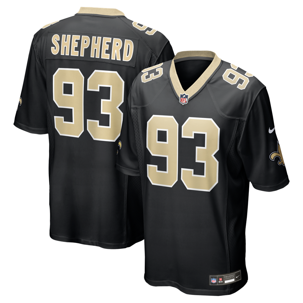 Nathan Shepherd New Orleans Saints Nike Game Jersey - Black Official NFL Team Apparel Football Fan Gear