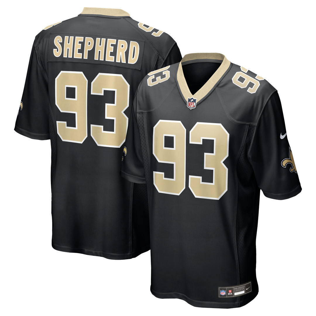 Nathan Shepherd New Orleans Saints Nike Game Jersey - Black Official NFL Team Apparel Football Fan Gear