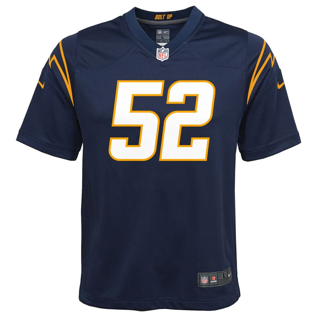 Khalil Mack Los Angeles Chargers Nike Youth Game Jersey - Navy Official NFL Team Apparel Football Fan Gear