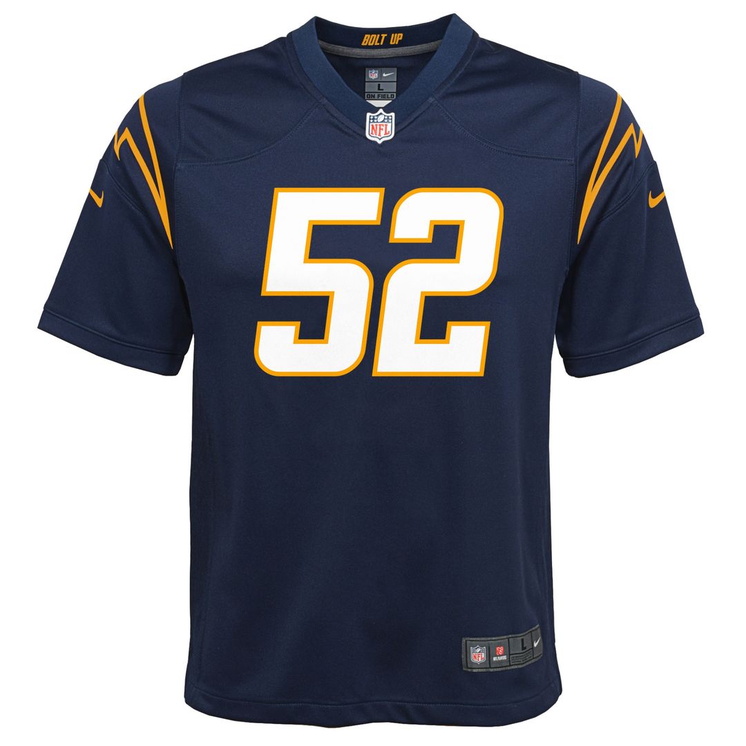 Khalil Mack Los Angeles Chargers Nike Youth Game Jersey - Navy Official NFL Team Apparel Football Fan Gear
