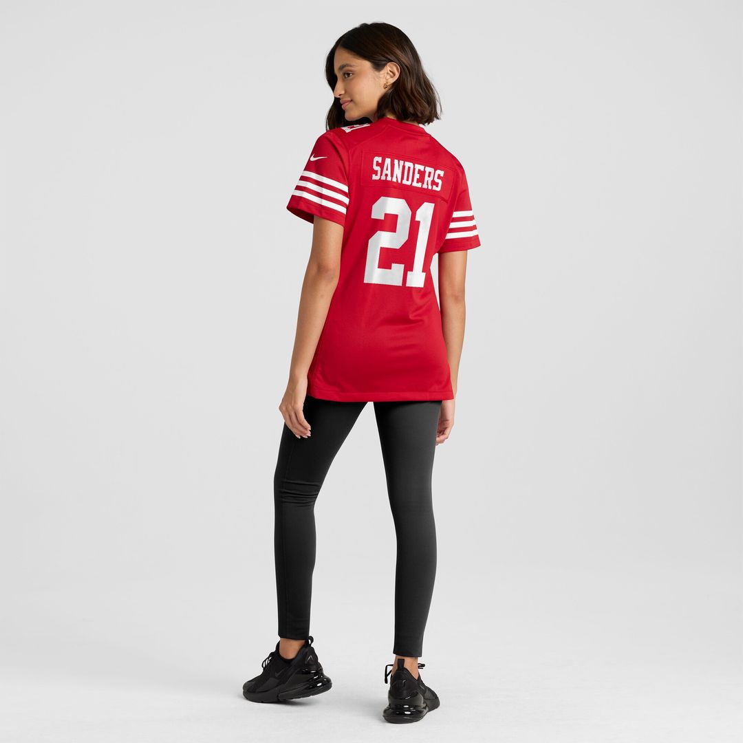 Deion Sanders San Francisco 49ers Nike Women's Retired Player Game Jersey - Scarlet Official NFL Team Apparel Football Fan Gear
