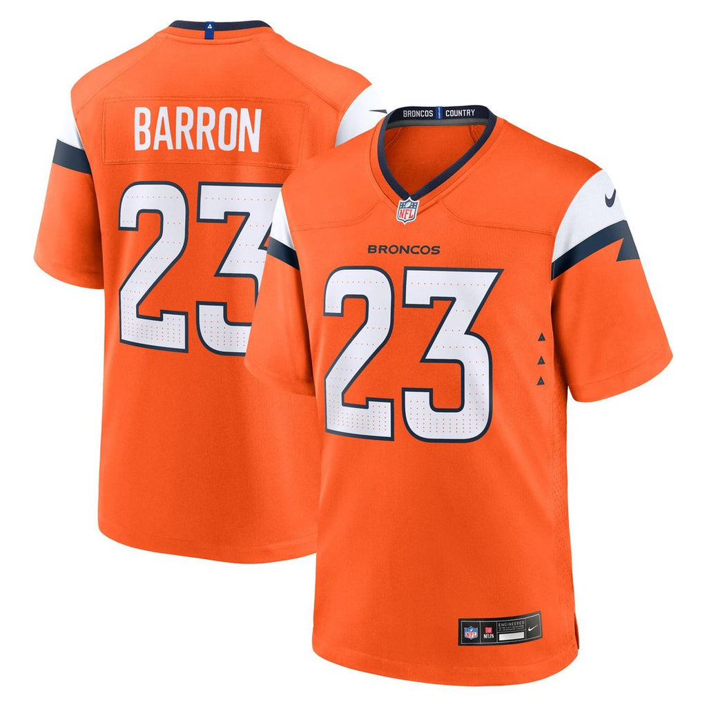 Jahdae Barron Denver Broncos Nike Game Player Jersey - Orange Official NFL Team Apparel Football Fan Gear