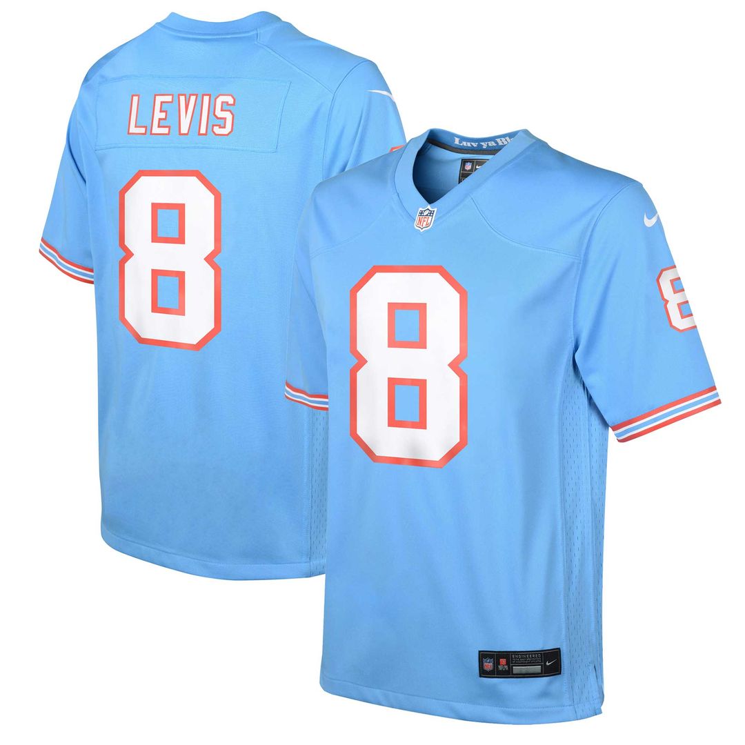 Will Levis Tennessee Titans Nike Youth Game Jersey - Light Blue Official NFL Team Apparel Football Fan Gear