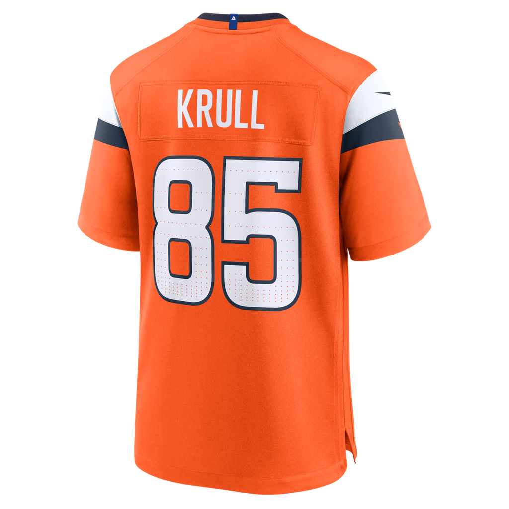 Lucas Krull Denver Broncos Nike Team Game Jersey - Orange Official NFL Team Apparel Football Fan Gear
