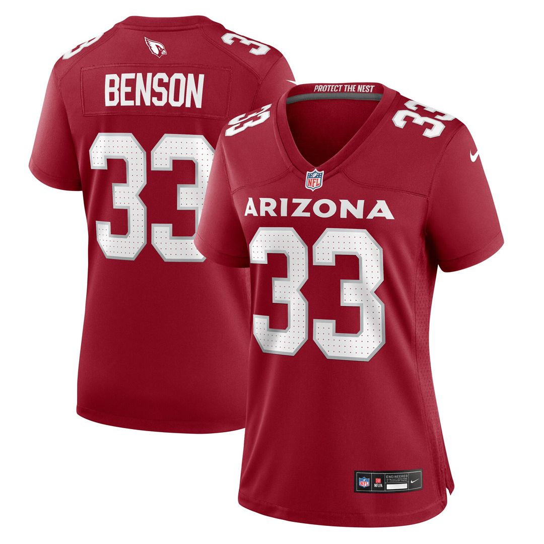 Trey Benson Arizona Cardinals Nike Women's Game Jersey - Cardinal Official NFL Team Apparel Football Fan Gear