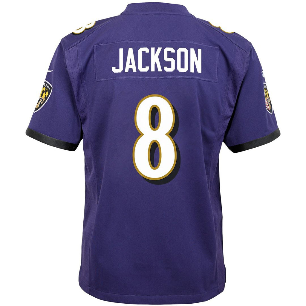 Lamar Jackson Baltimore Ravens Nike Youth Game Jersey - Purple Official NFL Team Apparel Football Fan Gear