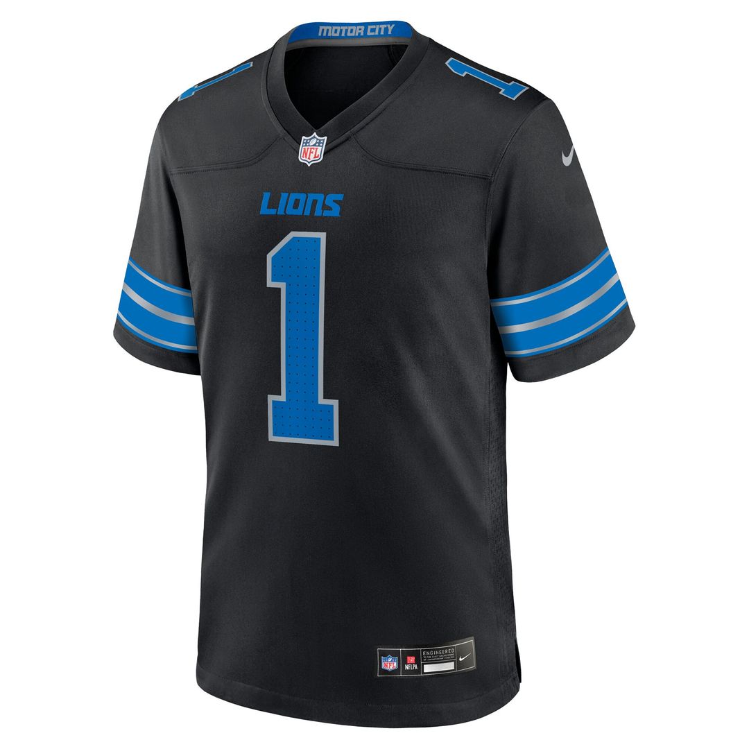 Jameson Williams Detroit Lions Nike Alternate Game Player Jersey - Black Official NFL Team Apparel Football Fan Gear