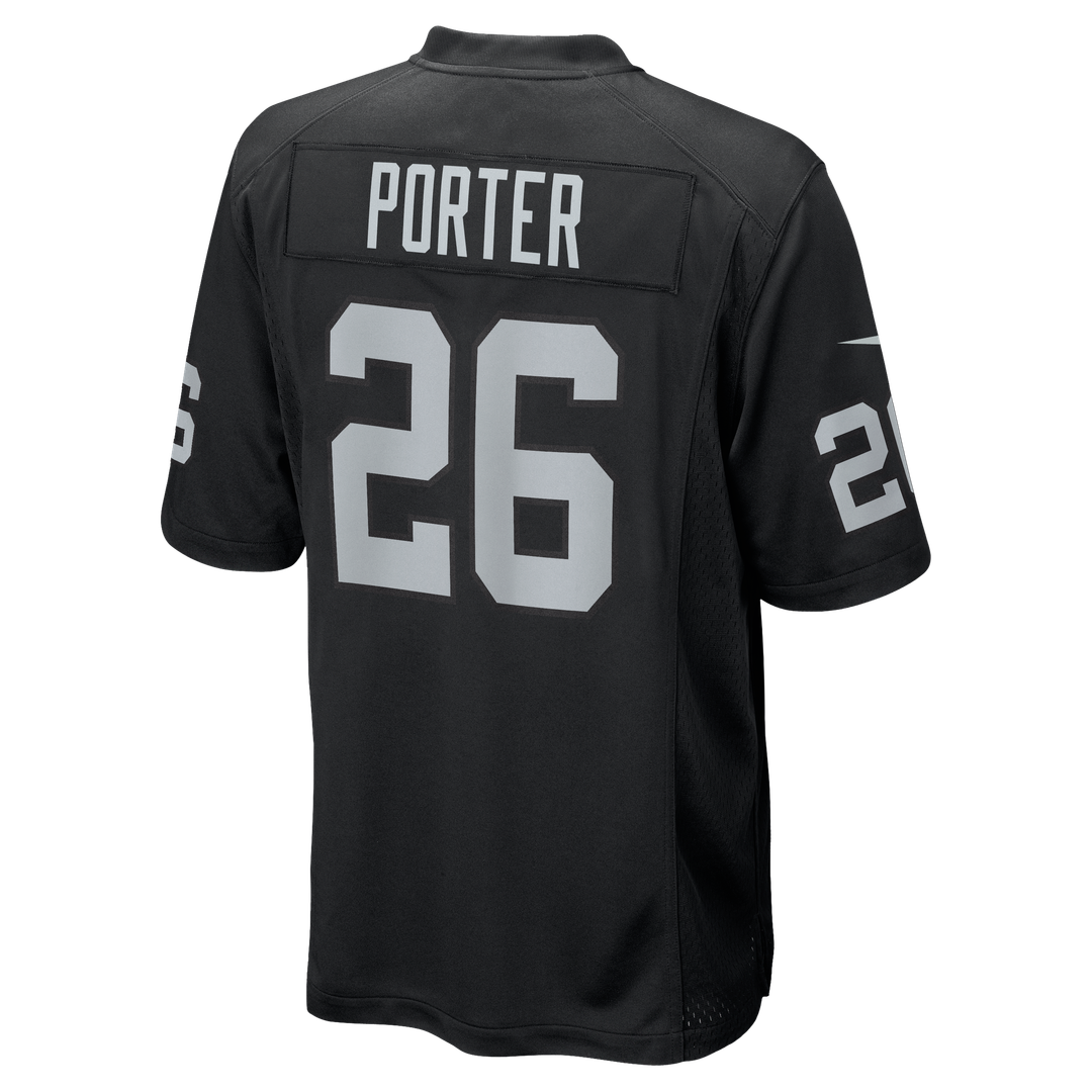 Darien Porter Las Vegas Raiders Nike Team Game Jersey - Black Official NFL Team Apparel Football Fan Gear