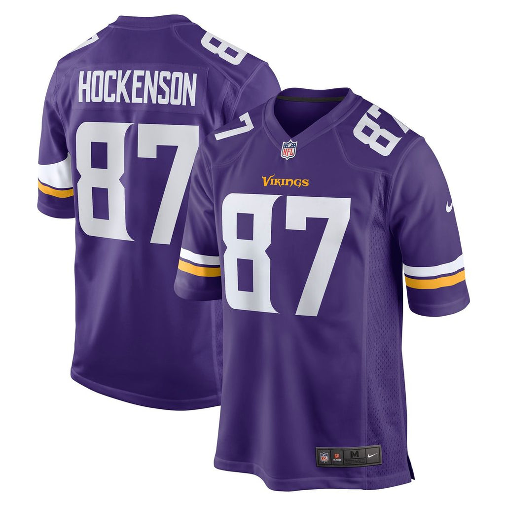 T.J. Hockenson Minnesota Vikings Nike Game Player Jersey - Purple Official NFL Team Apparel Football Fan Gear