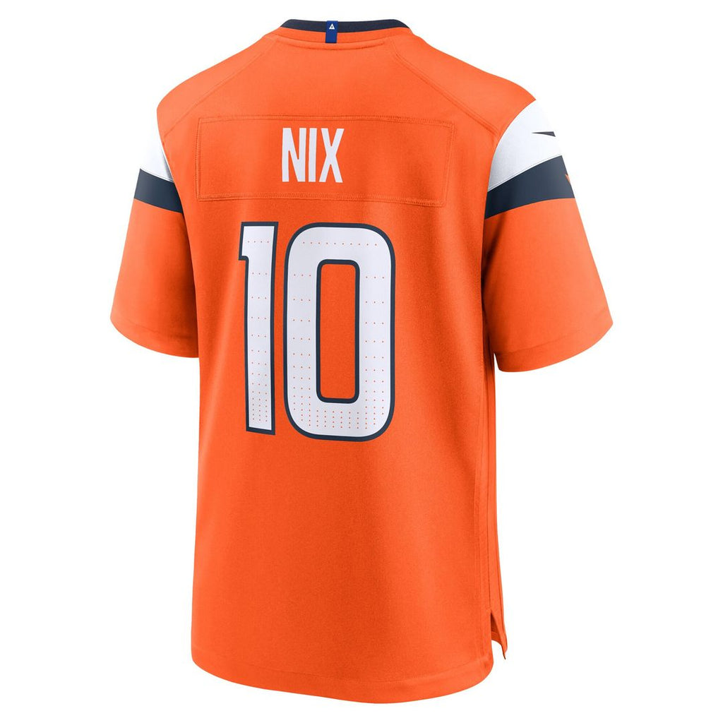 Bo Nix Denver Broncos Nike Youth Game Jersey - Orange Official NFL Team Apparel Football Fan Gear