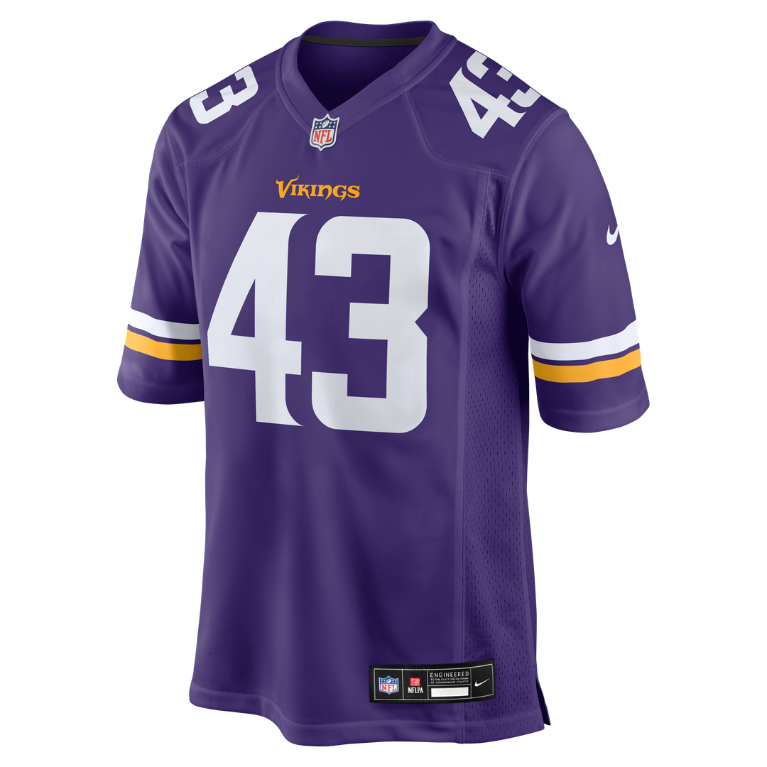 Andrew Van Ginkel Minnesota Vikings Nike Alternate Game Jersey - White Official NFL Team Apparel Football Fan Gear