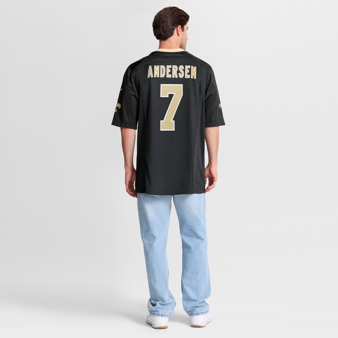 Morten Andersen New Orleans Saints Nike Game Retired Player Jersey - Black Official NFL Team Apparel Football Fan Gear