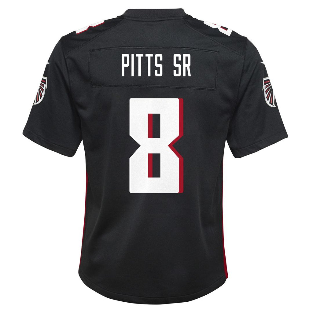Kyle Pitts Sr. Atlanta Falcons Nike Youth Game Jersey - Black Official NFL Team Apparel Football Fan Gear