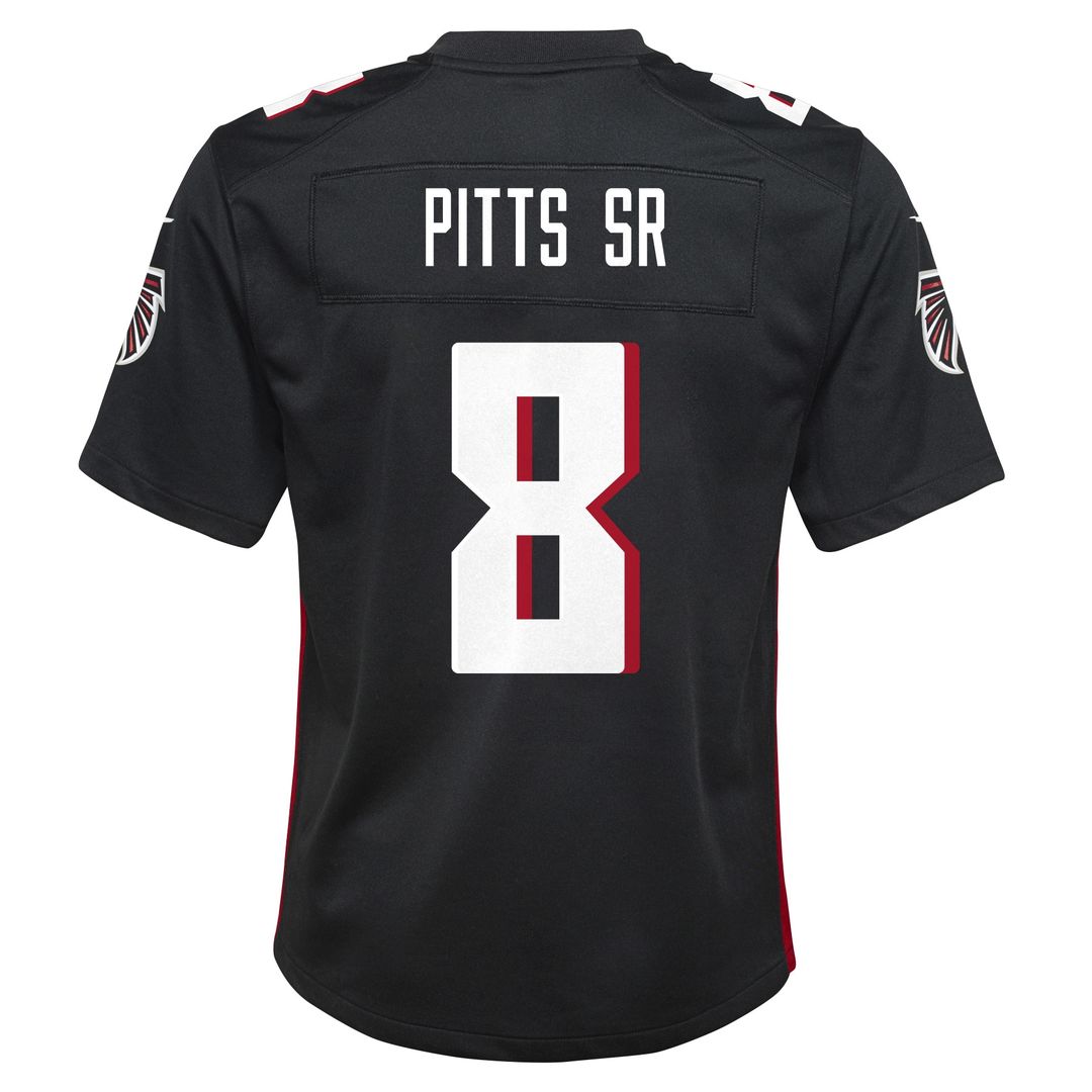Kyle Pitts Sr. Atlanta Falcons Nike Youth Game Jersey - Black Official NFL Team Apparel Football Fan Gear