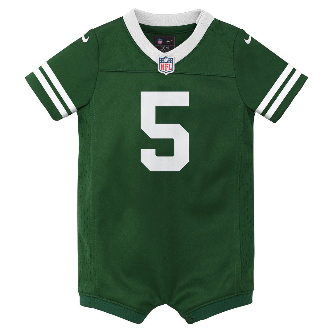 Garrett Wilson New York Jets Nike Newborn & Infant Game Romper Jersey - Legacy Green Official NFL Team Apparel Football Fan Gear