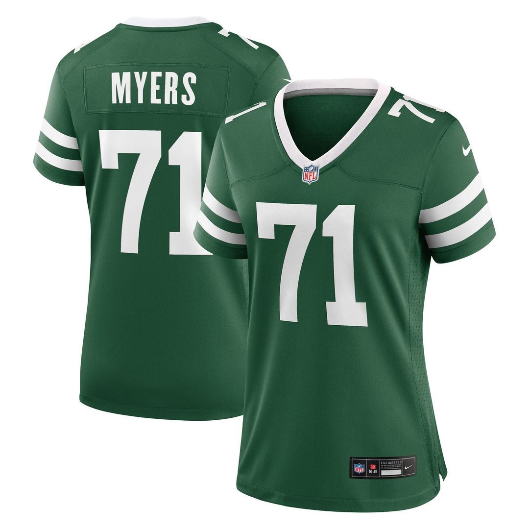Josh Myers New York Jets Nike Women's Game Jersey - Legacy Green Official NFL Team Apparel Football Fan Gear