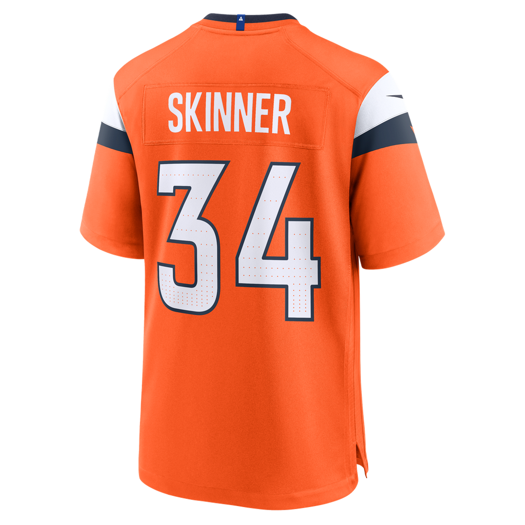 JL Skinner Denver Broncos Nike Team Game Jersey - Orange Official NFL Team Apparel Football Fan Gear