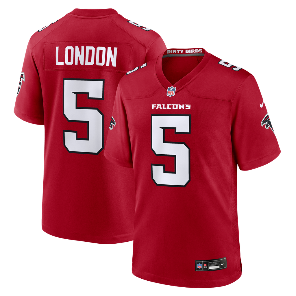 Drake London Atlanta Falcons Nike Game Jersey - Red Official NFL Team Apparel Football Fan Gear