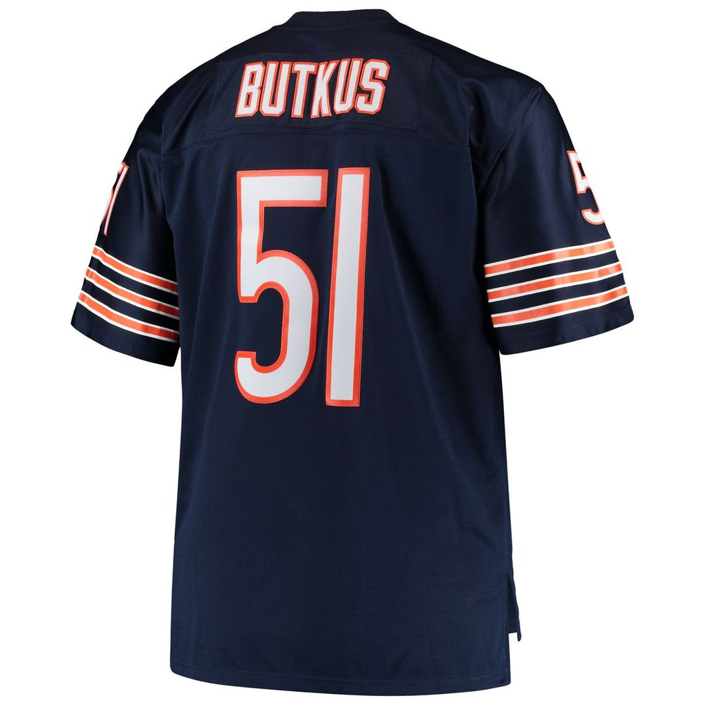Dick Butkus Chicago Bears Mitchell & Ness Big & Tall 1966 Retired Player Replica Jersey - Navy Official NFL Team Apparel Football Fan Gear