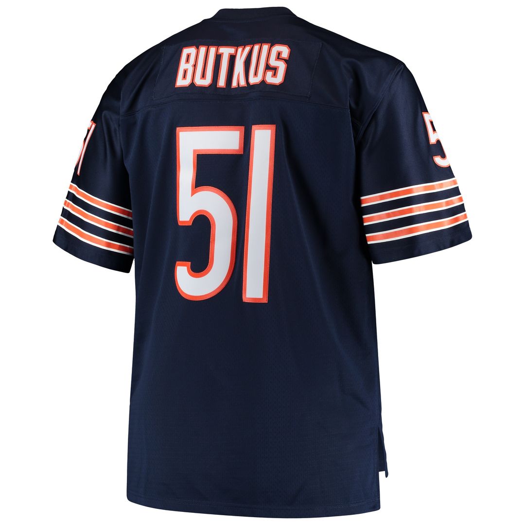 Dick Butkus Chicago Bears Mitchell & Ness Big & Tall 1966 Retired Player Replica Jersey - Navy Official NFL Team Apparel Football Fan Gear