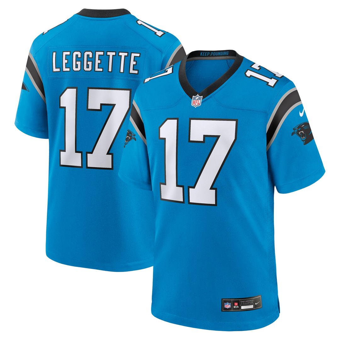 Xavier Legette Carolina Panthers Nike Alternate Game Jersey - Blue Official NFL Team Apparel Football Fan Gear