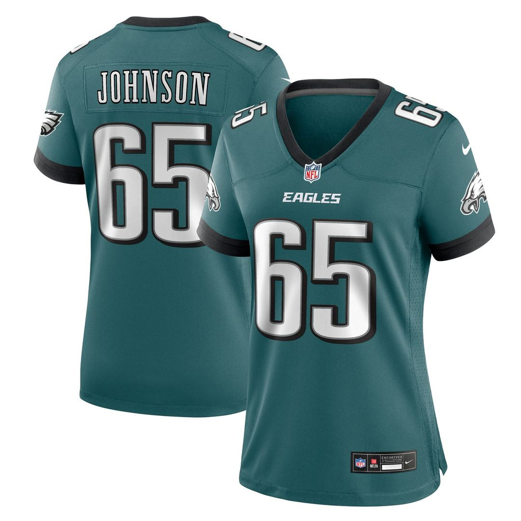 Lane Johnson Philadelphia Eagles Nike Women's Team Game Jersey - Midnight Green Official NFL Team Apparel Football Fan Gear