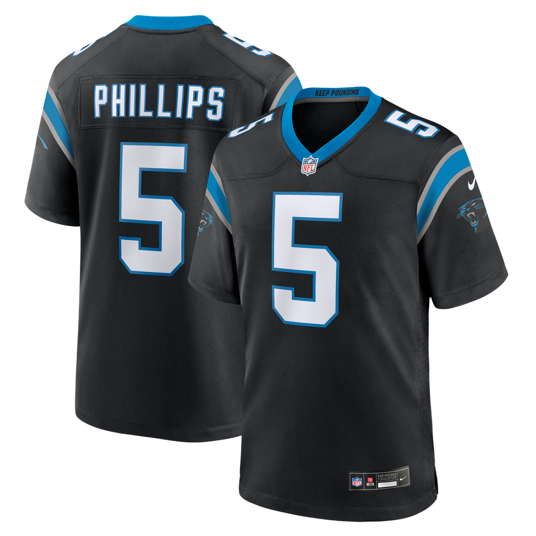 Jaelan Phillips Carolina Panthers Nike Game Jersey - Black Official NFL Team Apparel Football Fan Gear