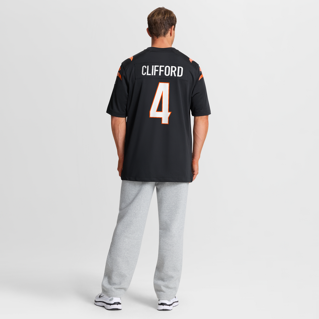 Sean Clifford Cincinnati Bengals Nike Team Game Jersey - Black Official NFL Team Apparel Football Fan Gear