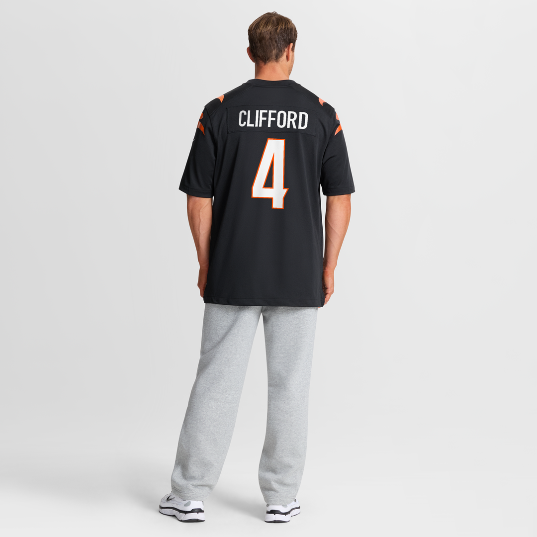 Sean Clifford Cincinnati Bengals Nike Team Game Jersey - Black Official NFL Team Apparel Football Fan Gear